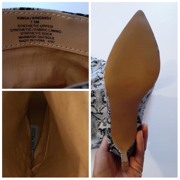 💎NWOB Steve Madden Blue Snake Calf Boots - Picture 2 of 7